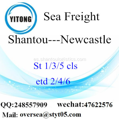 Consolidación de LCL de Shantou Port a Newcastle